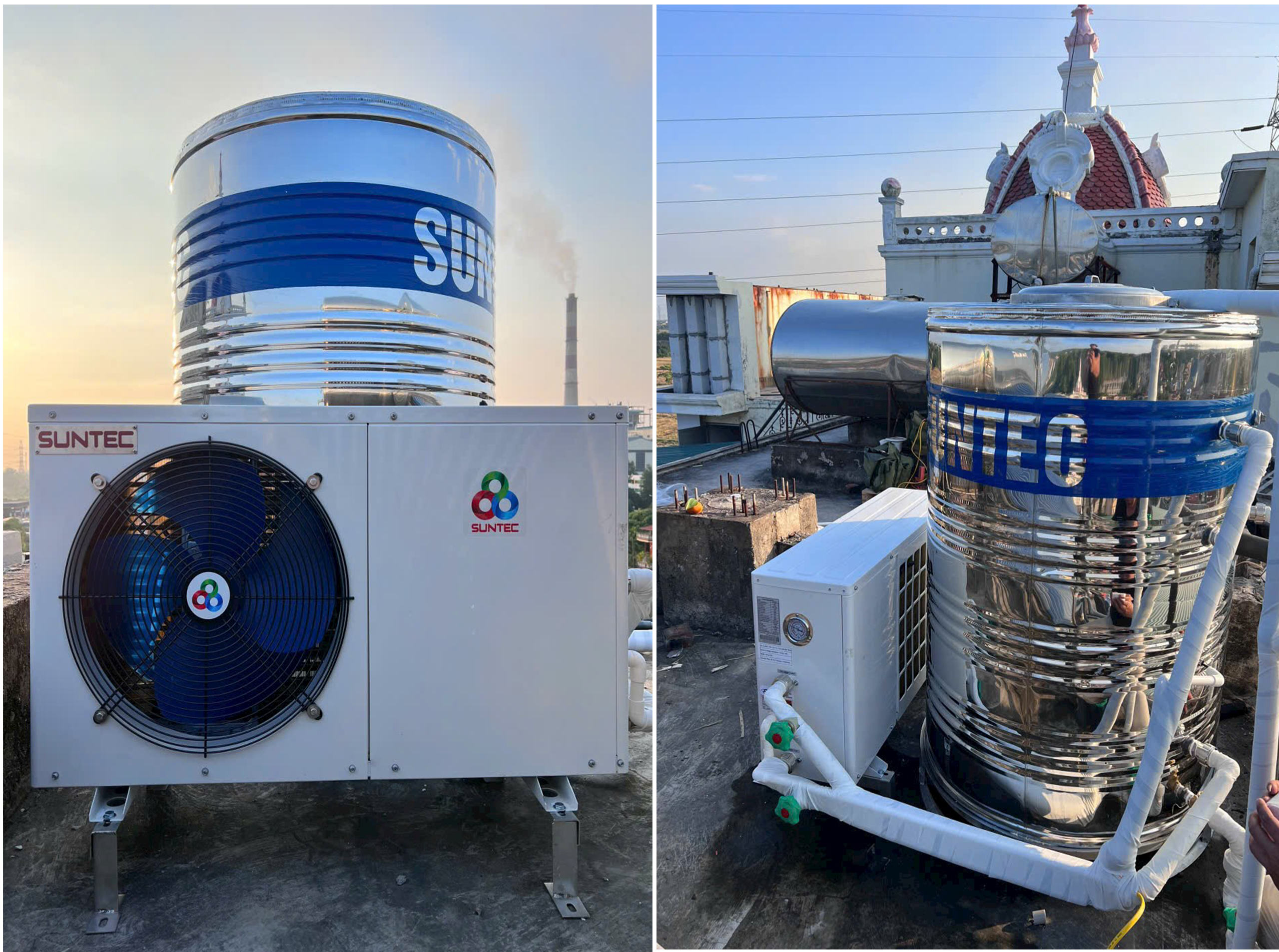 Dự án máy bơm nhiệt Suntec cho nhà nghỉ Chí Linh Hải Dương